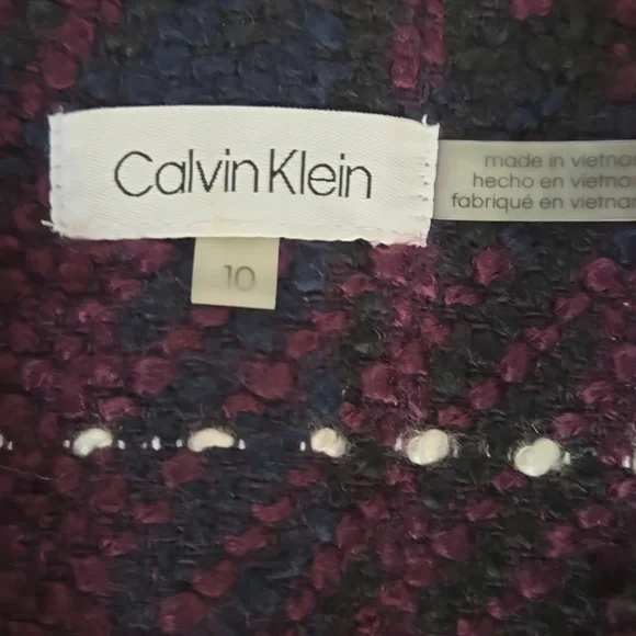 Calvin Klein Tweed Plaid Jacket - Picture 5 of 7